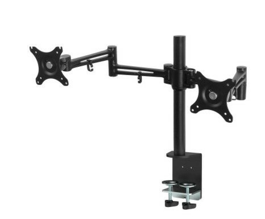 Furnishings * | Home Office Design Monitor Arm Mount Dual Black Excellent Quality