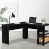 Furnishings * | Home Office Design Desk Corner L-Shape Black Fire Sale