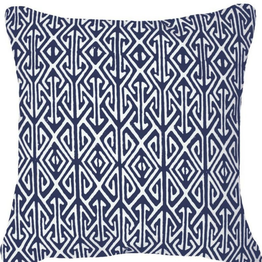 Furnishings * | Bandhini Arrow Print Navy Cushion 55X55Cm New Arrivals