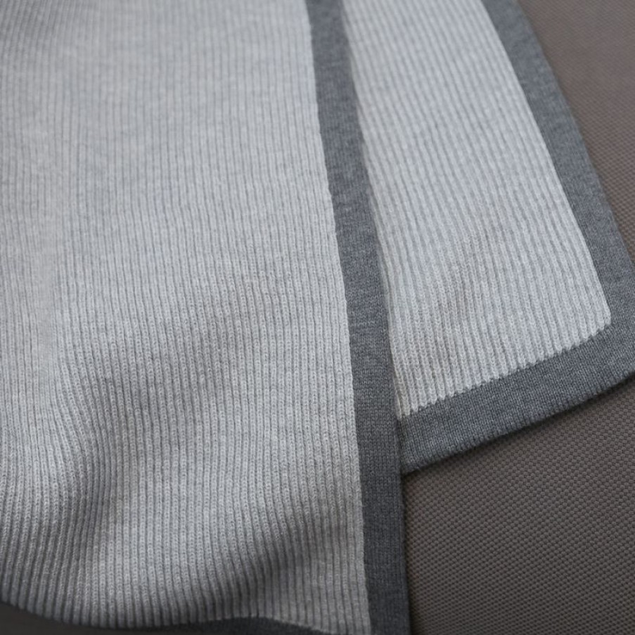 Furnishings * | Bemboka Pure Cotton Frame Throw Dove & Grey Nice Style