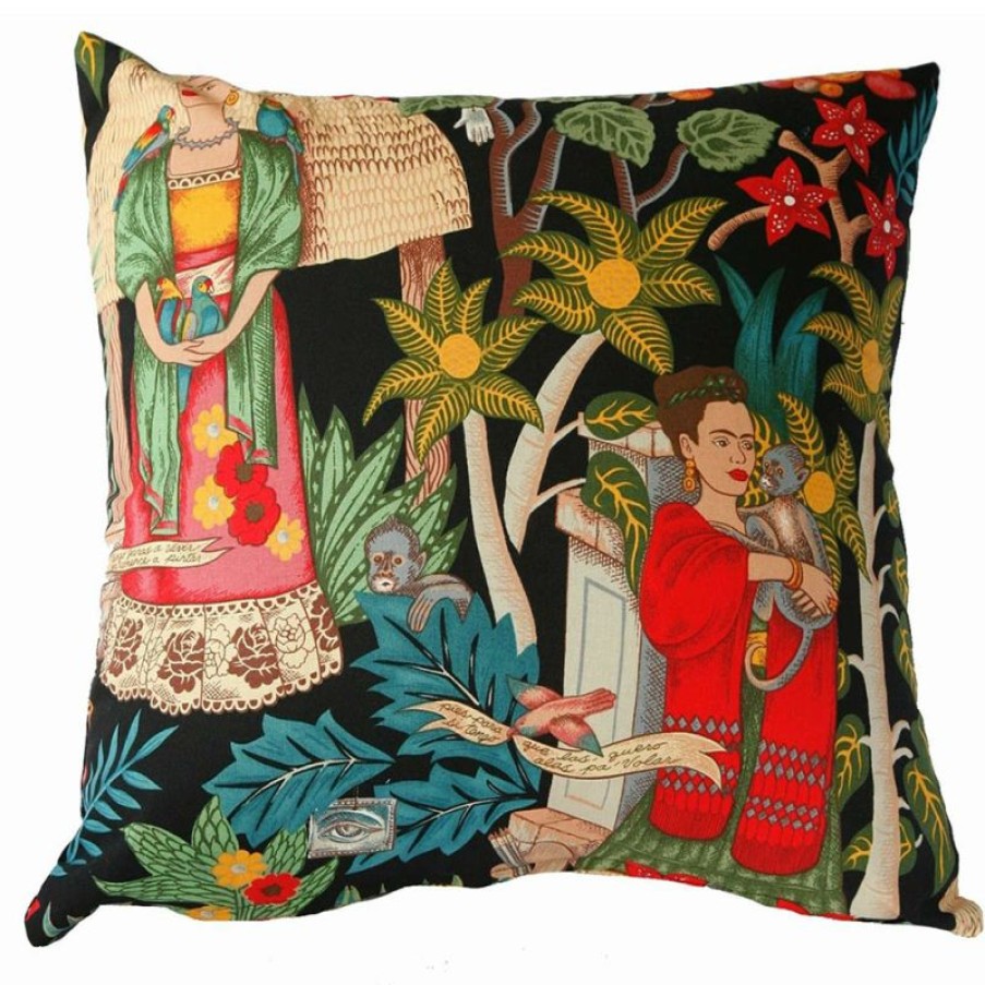 Furnishings * | Vintage Beach Shack Cushion Fridasgarden Black 50X50Cm Shop