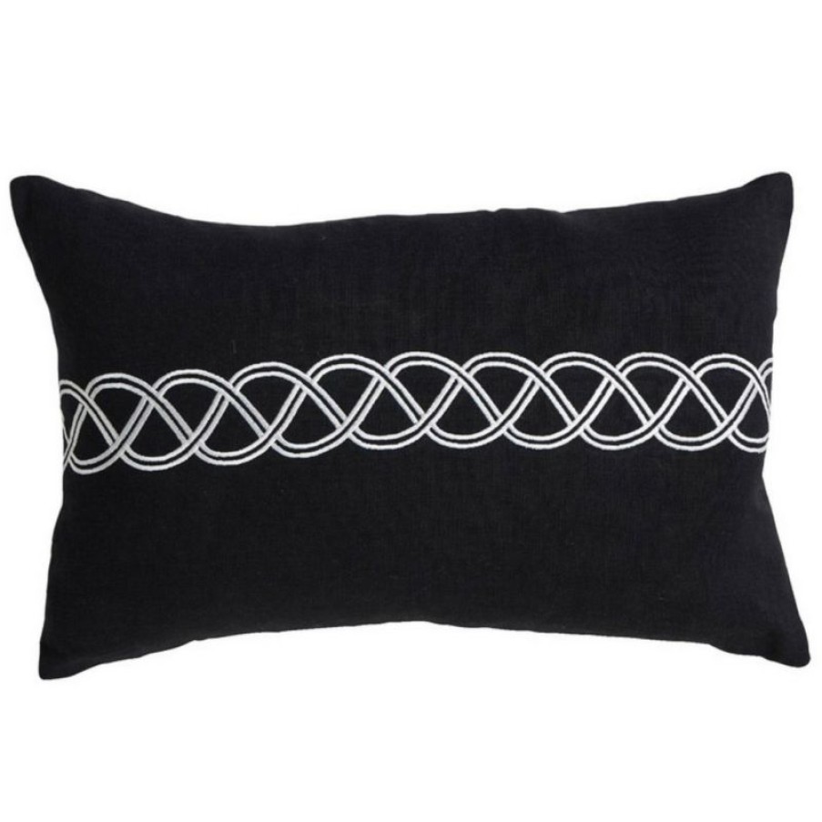 Furnishings * | Paloma Linen Midnight Entwined 30X50Cm Less Expensive