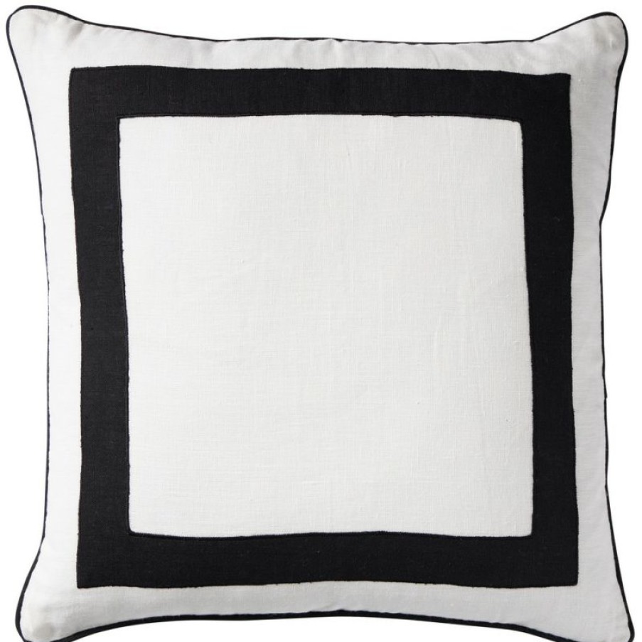 Furnishings * | Paloma Linen Royal Border Cushion 50X50Cm Promotions