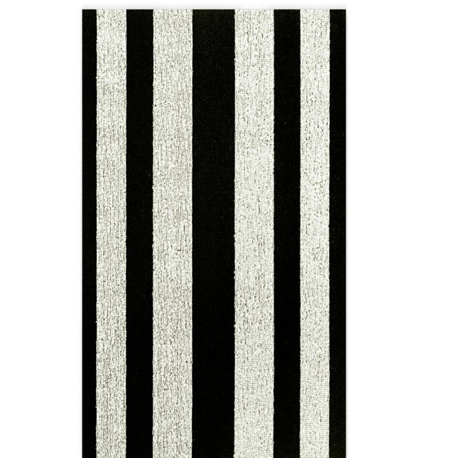 Furnishings * | Chilewich Bold Stripe Shag Doormat Black & White Large At Low Price