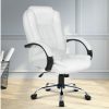 Furnishings * | Home Office Design Pu Padded Desk Chair White New Arrivals