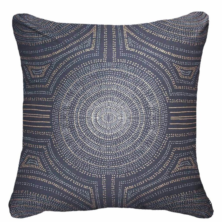 Furnishings * | Bandhini Dreamtime Small Dot Navy Cushion 55X55Cm Top Selling