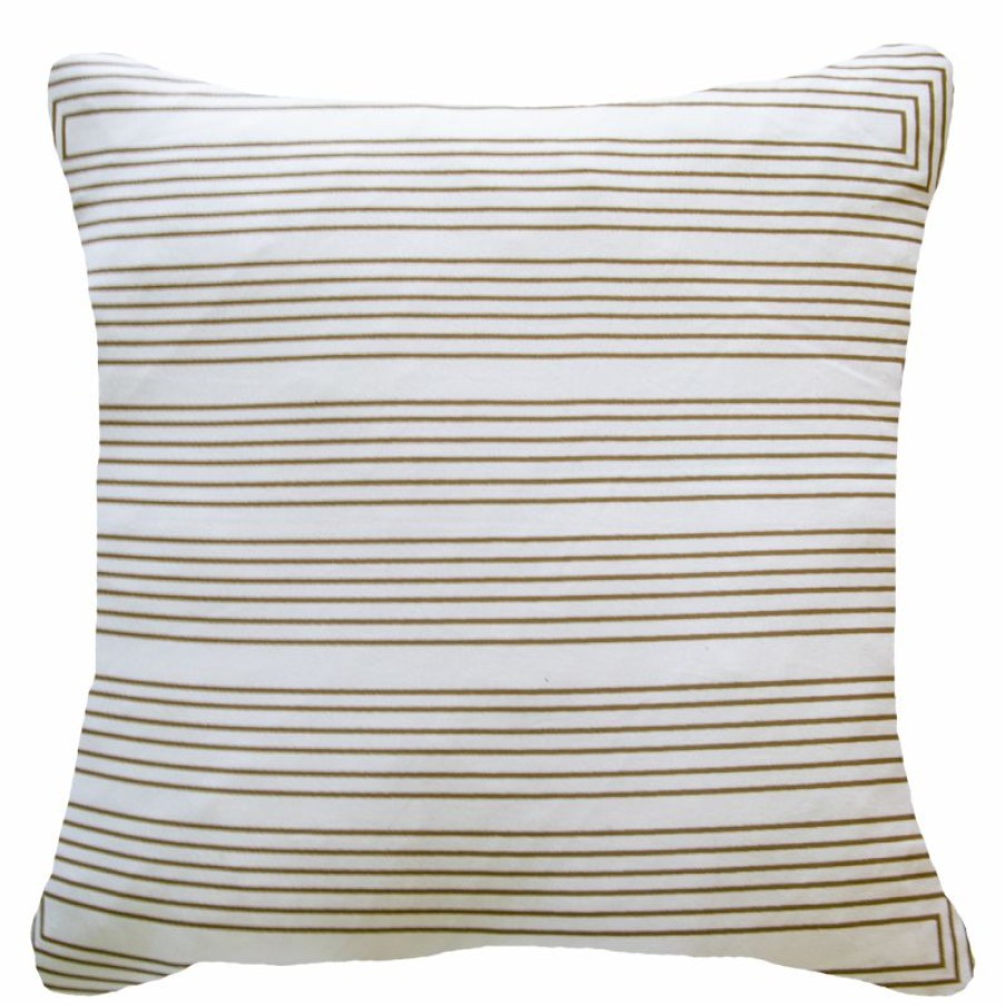 Furnishings * | Bandhini Paramaze White Cushion 55X55Cm Simple Drawing