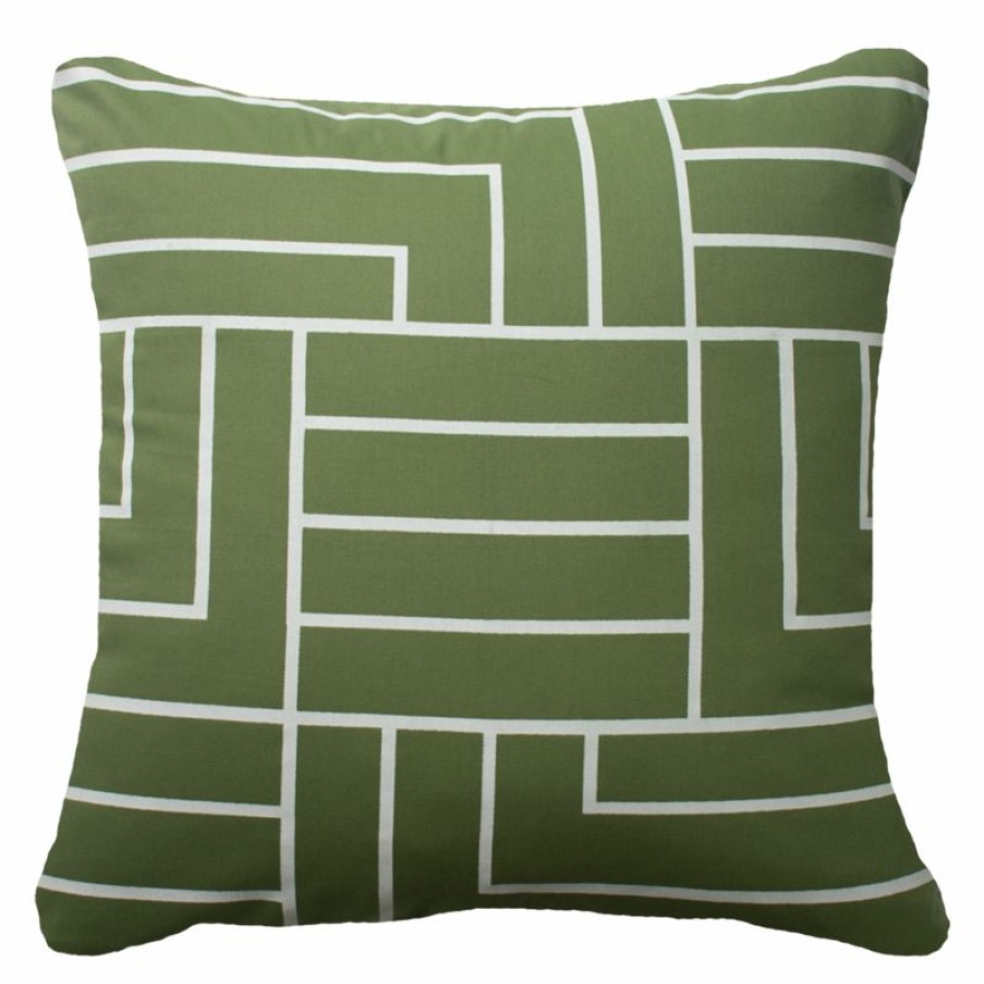 Furnishings * | Bandhini Para Blocks Screen Sage Cushion 55X55Cm Clearance