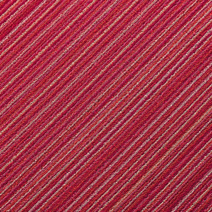 Furnishings * | Chilewich Skinny Stripe Shag Indoor/Outdoor Mat Raspberry Clearance