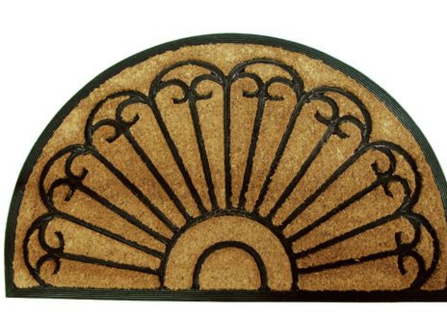 Furnishings * | Doormat Designs Half-Rounded Rubber Doormat Clearance