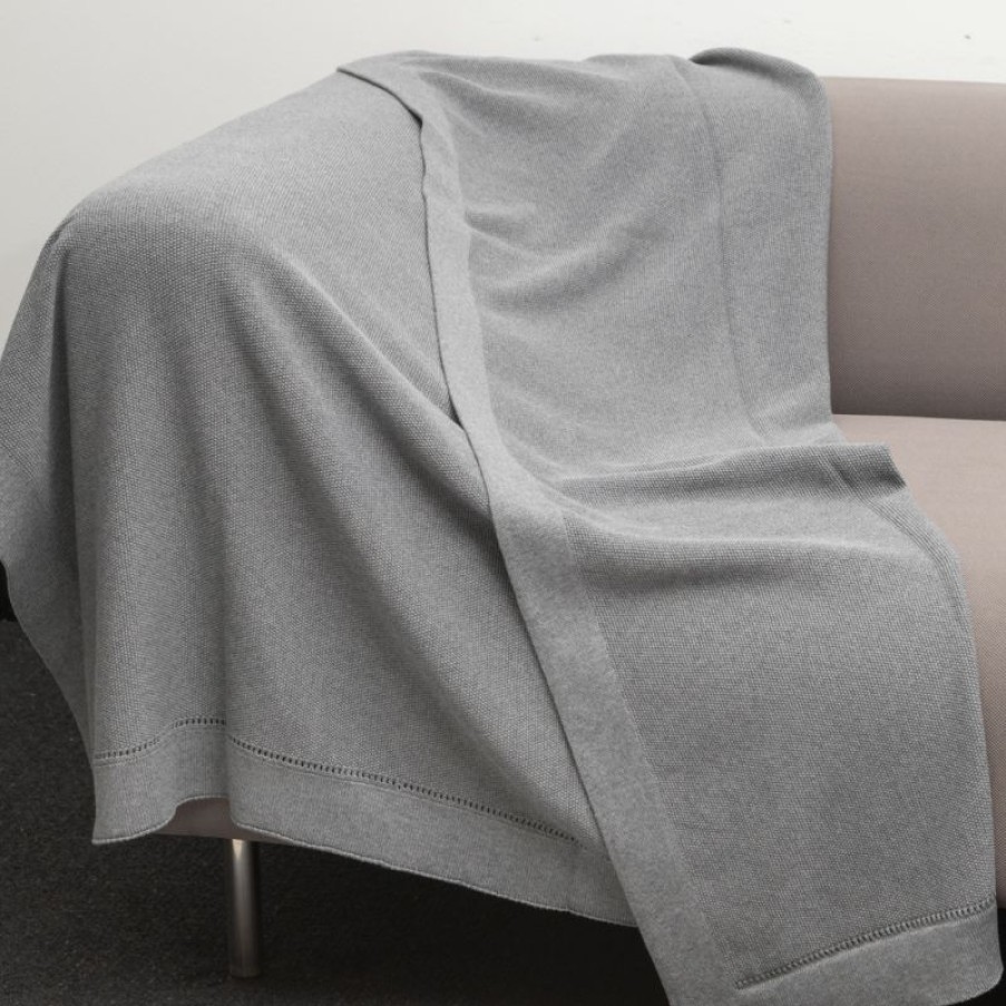 Furnishings * | Bemboka Pure Cotton Throw Trieste Grey Less Expensive