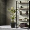 Furnishings * | Home Office Design Wooden Display Shelves Black Nice Style