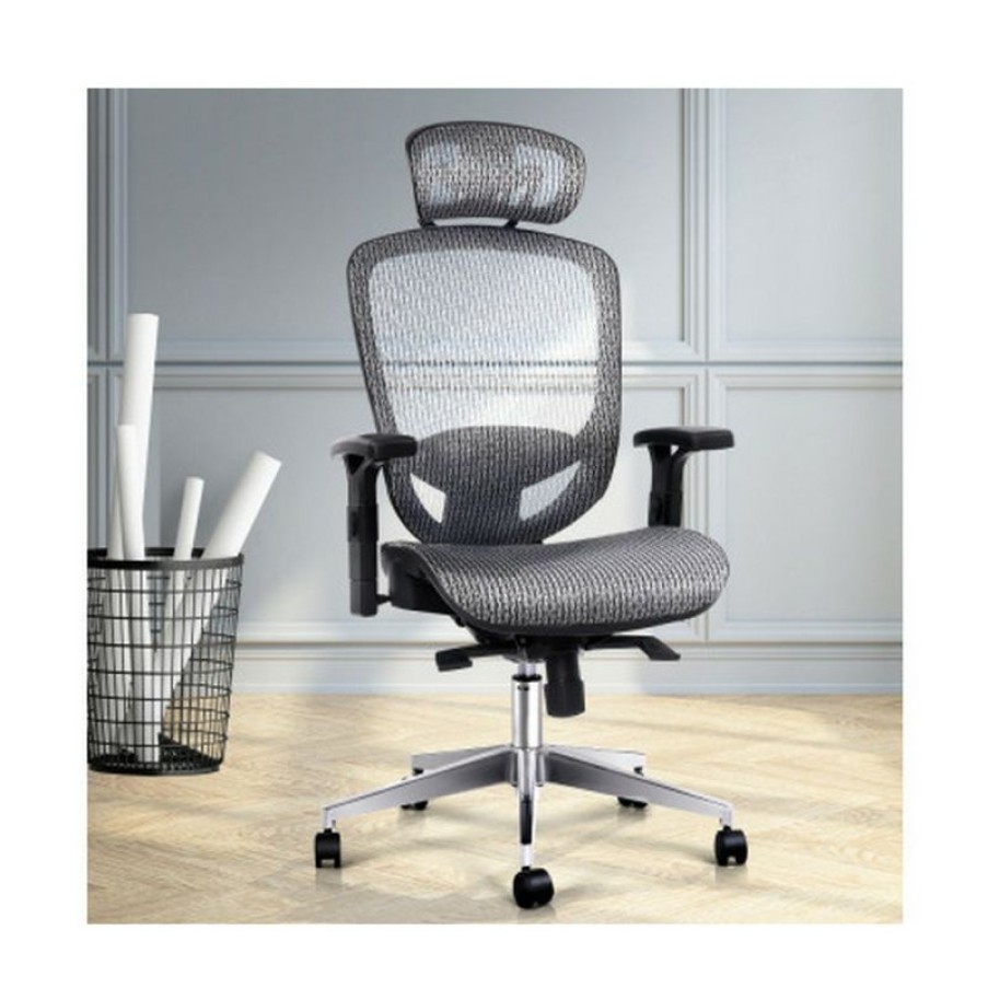 Furnishings * | Home Office Design Chair Mesh Net Grey Less Expensive