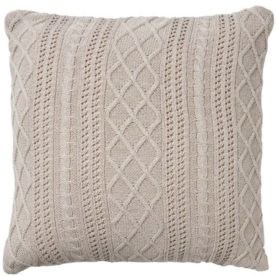 Furnishings * | Paloma Cable Knit Cushion Vervier Sand 50X50Cm Excellent