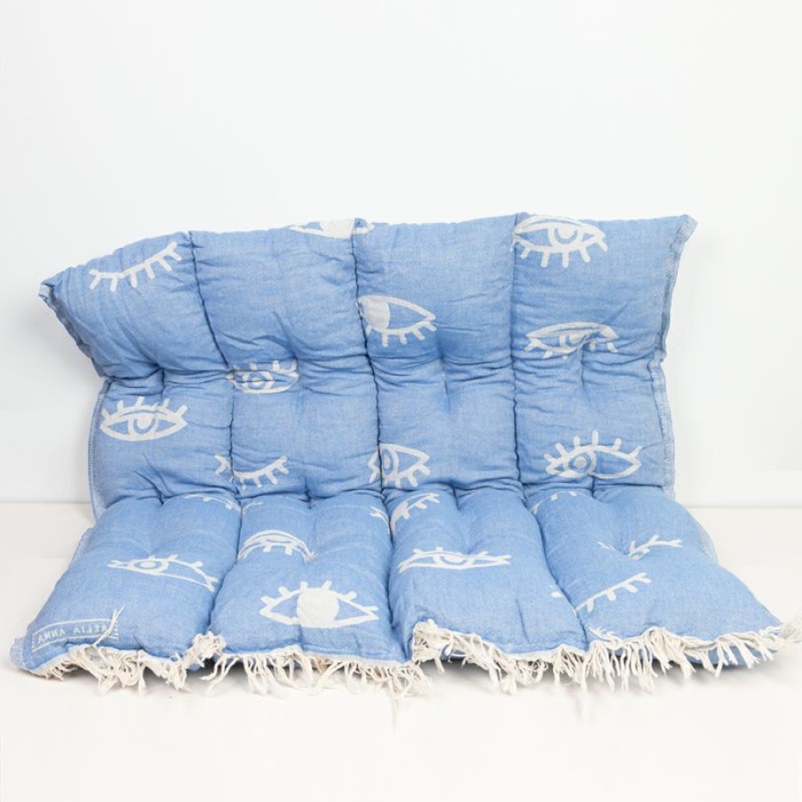 Furnishings * | Aelia Anna Pillow Mati Parl Blue 85X85Cm Promotion