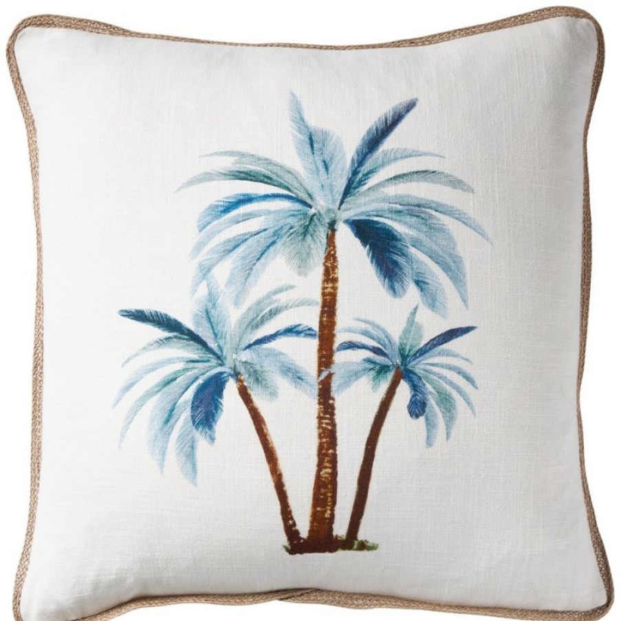 Furnishings * | Paloma Palmy Blue Cushion 50X50Cm Promotions