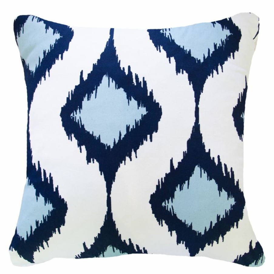 Furnishings * | Bandhini Inner Ikat Cluster Navy Cushion 55X55Cm Cheaper