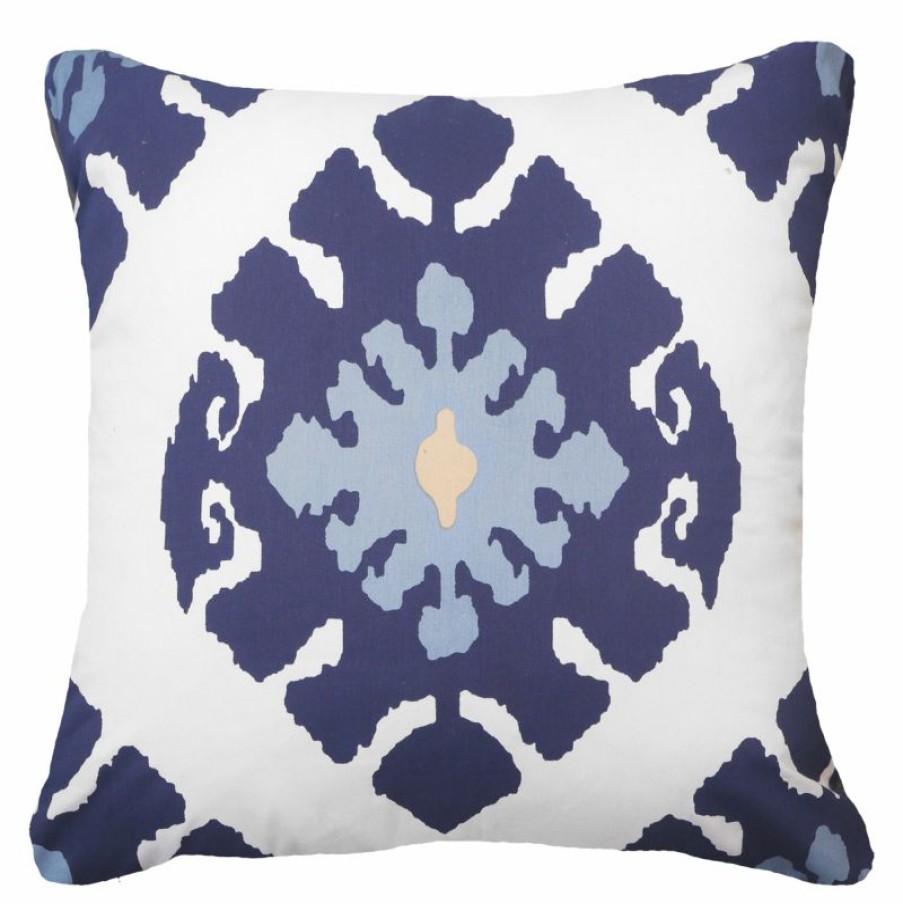 Furnishings * | Bandhini Inner Ikat Navy Cushion 55X55Cm Excellent