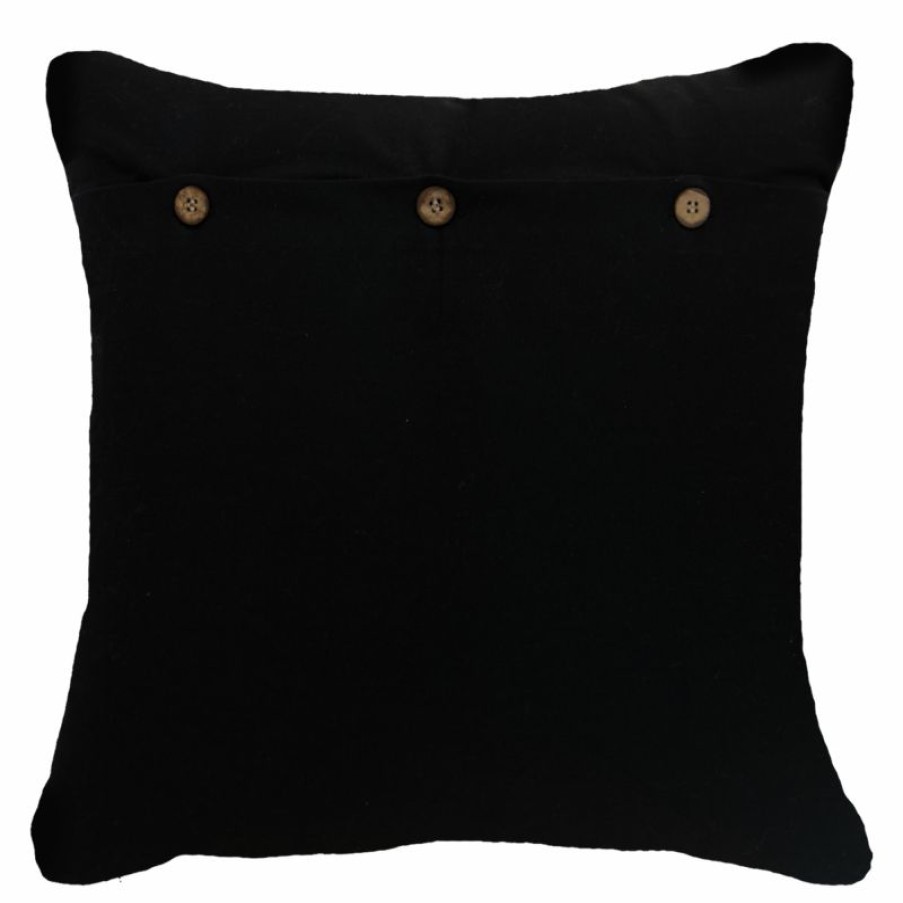 Furnishings * | Bandhini Parasol Black And Gold Cushion 55X55Cm Simple Drawing