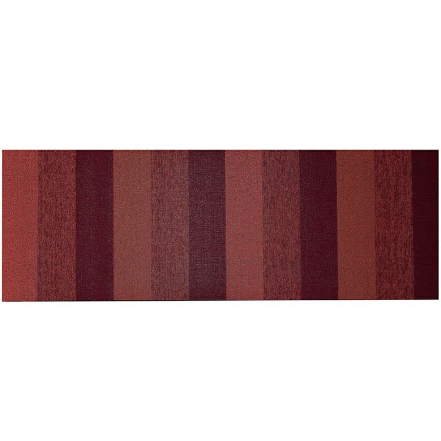 Furnishings * | Chilewich Marble Stripe Shag In/Outdoor Ruby 61X183Cm Promotion