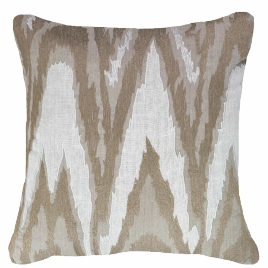 Furnishings * | Bandhini Ikat Lounge Cushion Cream Cushion 55X55Cm Promotion