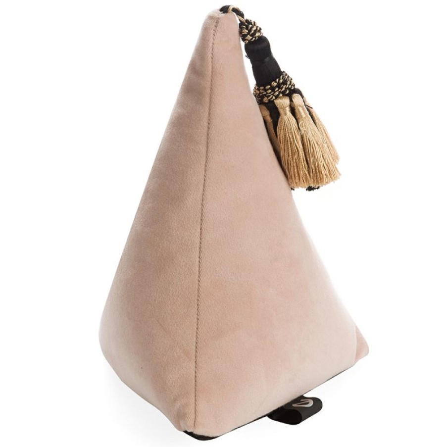 Furnishings * | Eastbourne Art Pyramid Doorstop Plush Pink 16X21Cm Top Selling