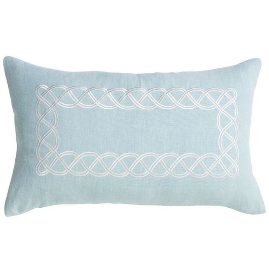 Furnishings * | Paloma Powder Blue Linen 30X50Cm On Sale