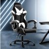 Furnishings * | Home Office Design Chair Recliner Racer Black White Nice Style