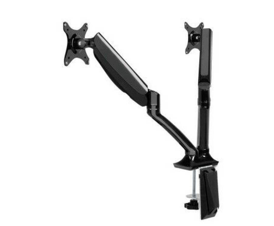 Furnishings * | Home Office Design Monitor Arm Mount Dual Gas Black At Low Price