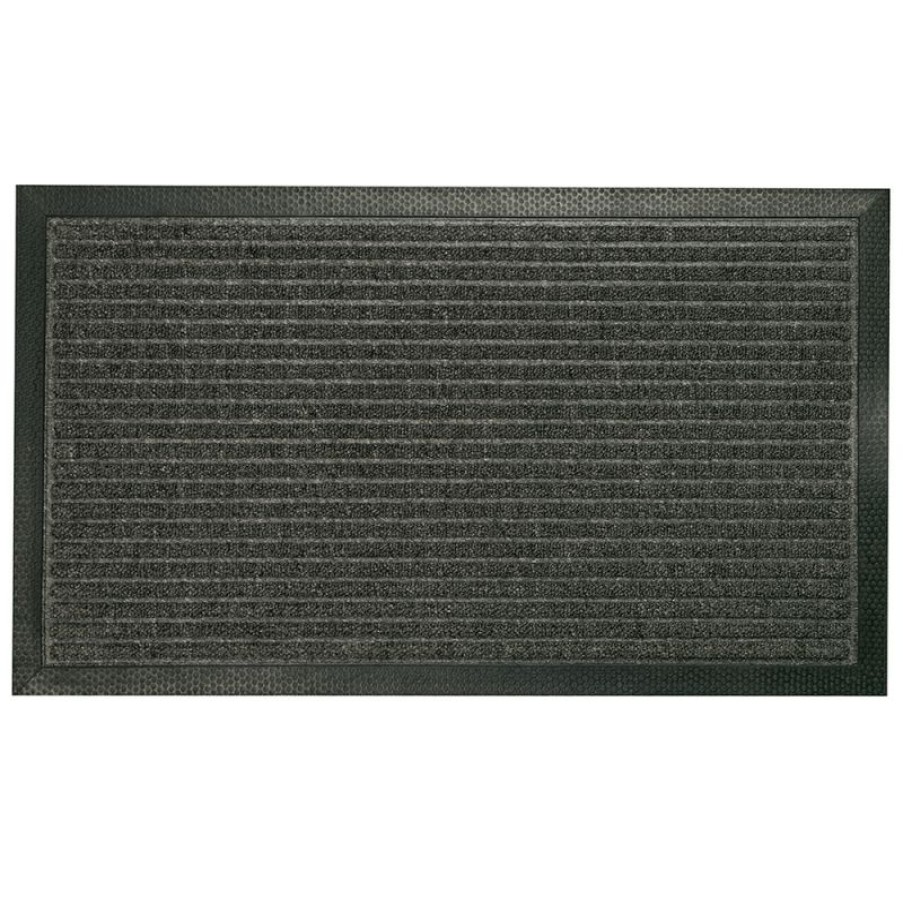 Furnishings * | Kenware Esteem Ribbed Mat Black 70Cm Nice Style