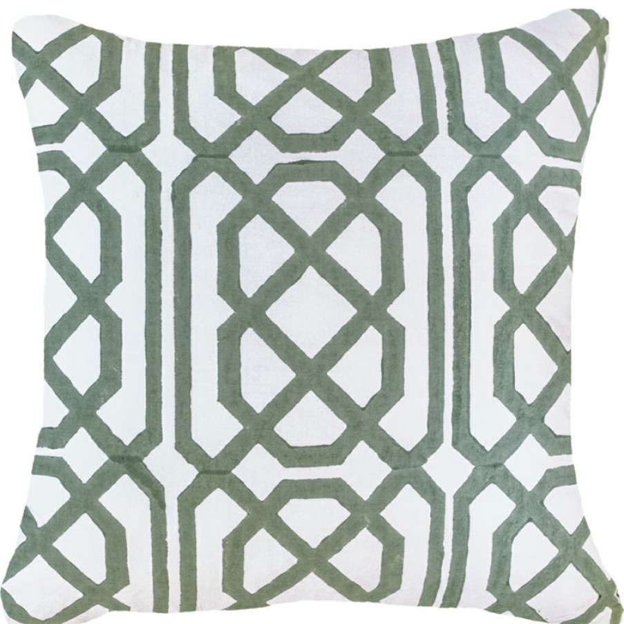 Furnishings * | Bandhini Jagger Emerald Cushion 55X55Cm Promotions