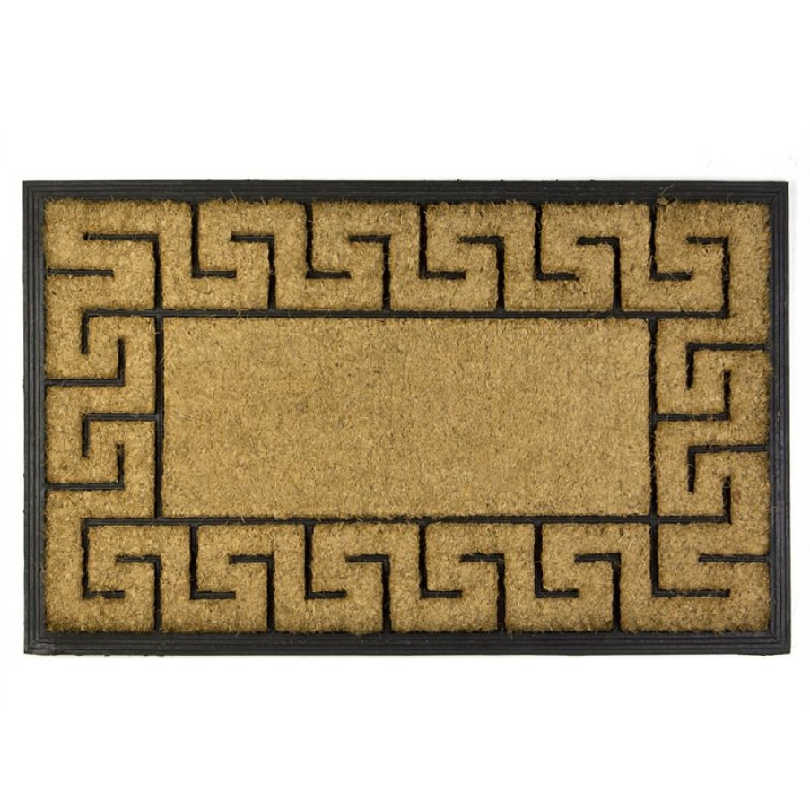 Furnishings * | Madras Greek Key Doormat New Arrivals