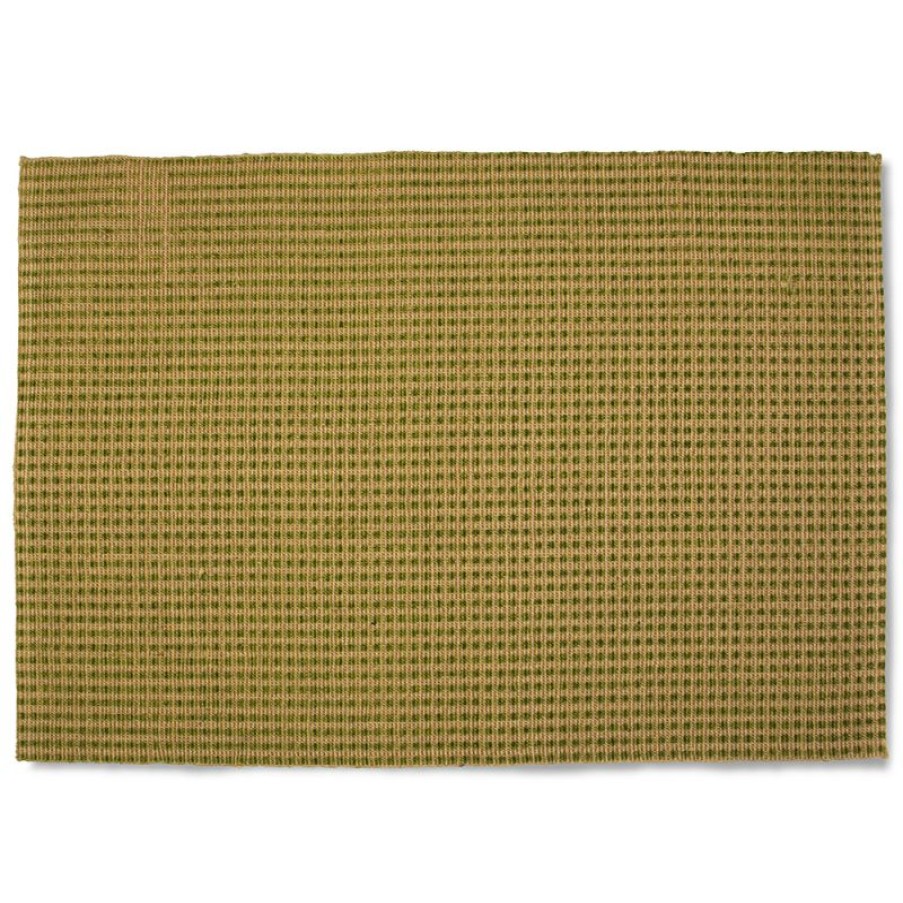 Furnishings * | Raine & Humble Spotted Jute Rug Green Simple Drawing