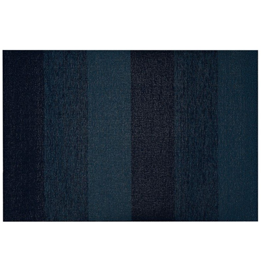 Furnishings * | Chilewich Marble Stripe Shag In/Outdoor Bay Blue 61X91Cm Excellent Quality