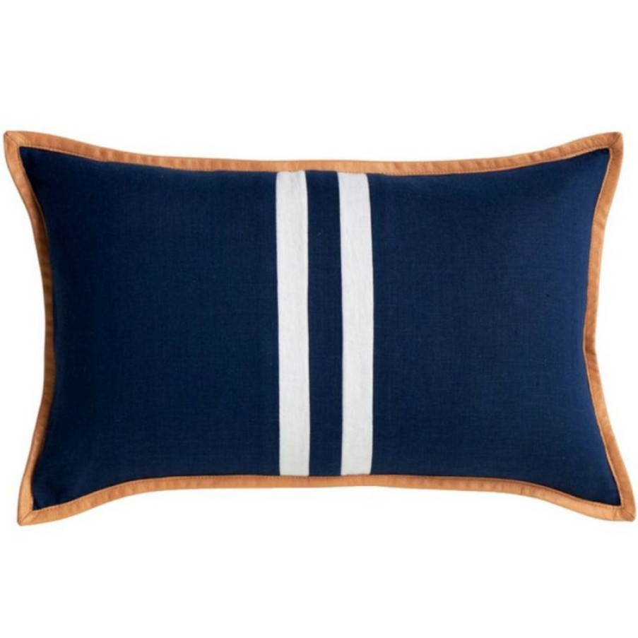 Furnishings * | Paloma Riva Navy Linen 30X50Cm Top Selling