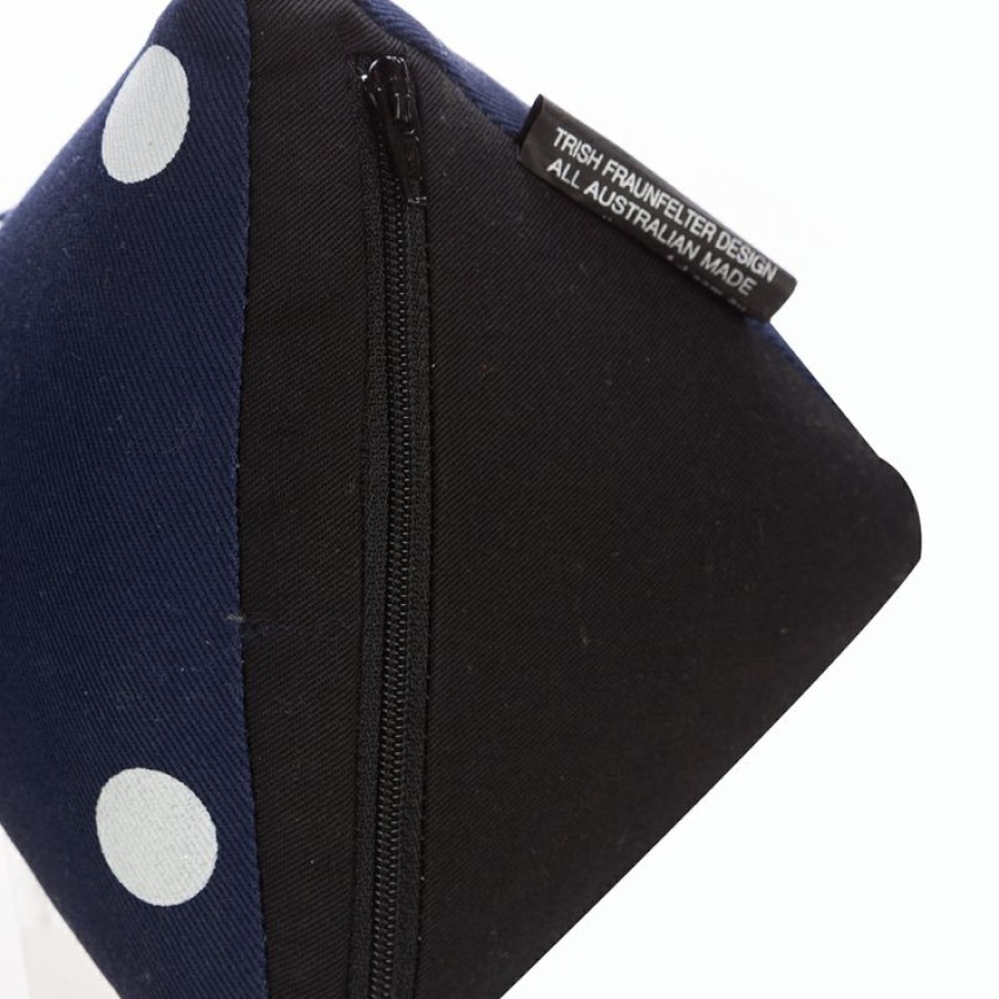 Furnishings * | Eastbourne Art Pyramid Doorstop Navy Spot Top Selling