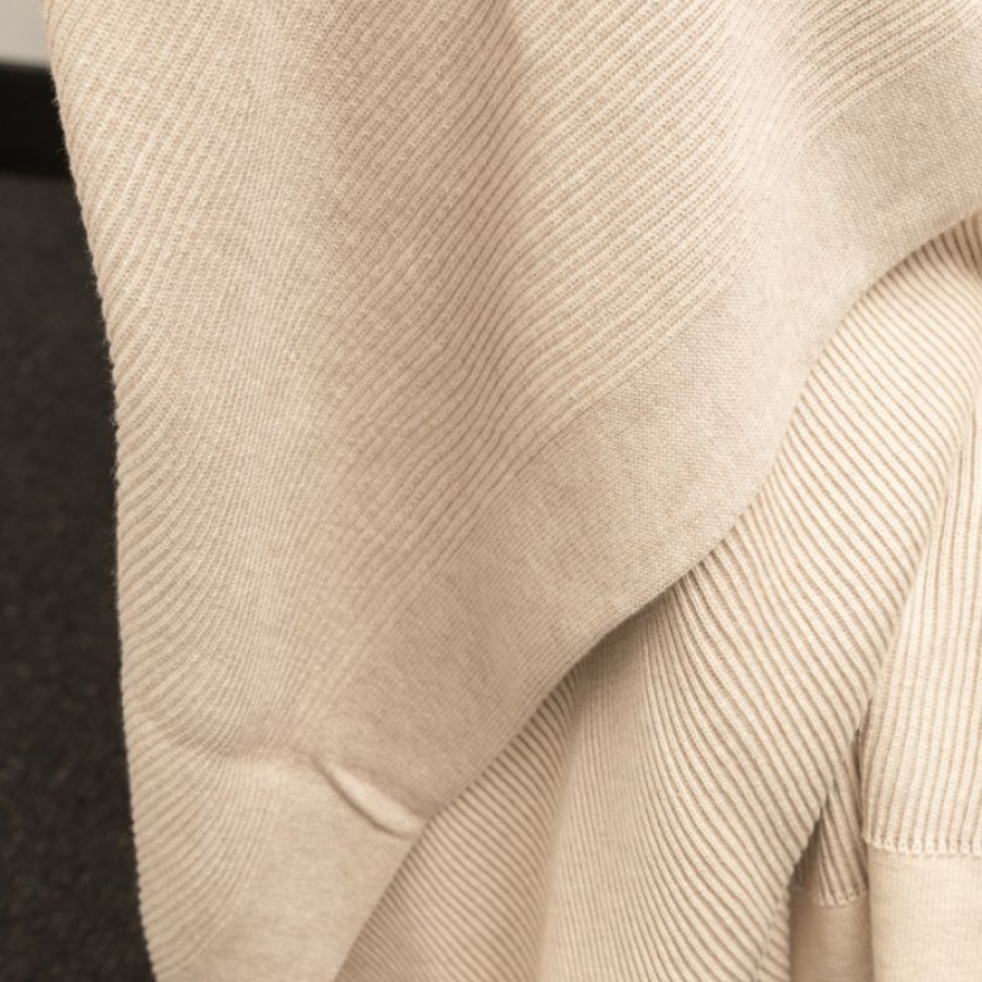 Furnishings * | Bemboka Pure Soft Cotton Throw Reversible Rib Wheat/Sand Fascinating Model