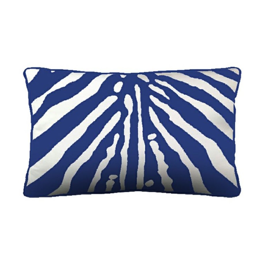 Furnishings * | Stuart Membery Home Zebra China Blue Lumbar Cushion New Collections