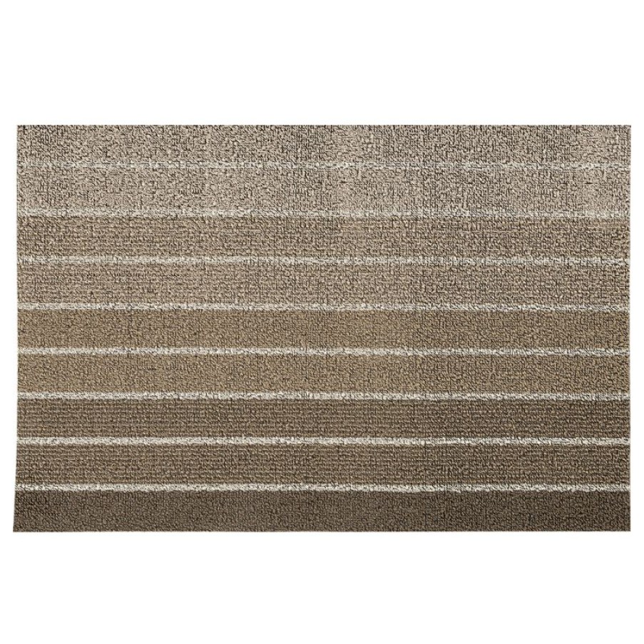 Furnishings * | Chilewich Block Stripe Indoor/Outdoor Mat Taupe 46X71Cm Promotions