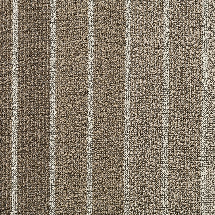 Furnishings * | Chilewich Block Stripe Indoor/Outdoor Mat Taupe 46X71Cm Promotions