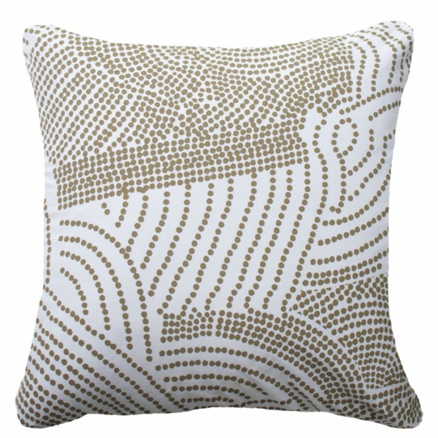 Furnishings * | Bandhini Dreamtime Large Dot White Cushion 55X55Cm Nice Style