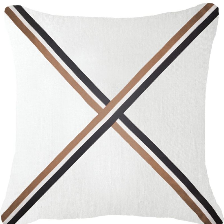 Furnishings * | Bandhini Braid Cayman White Cushion 55X55Cm Cheaper