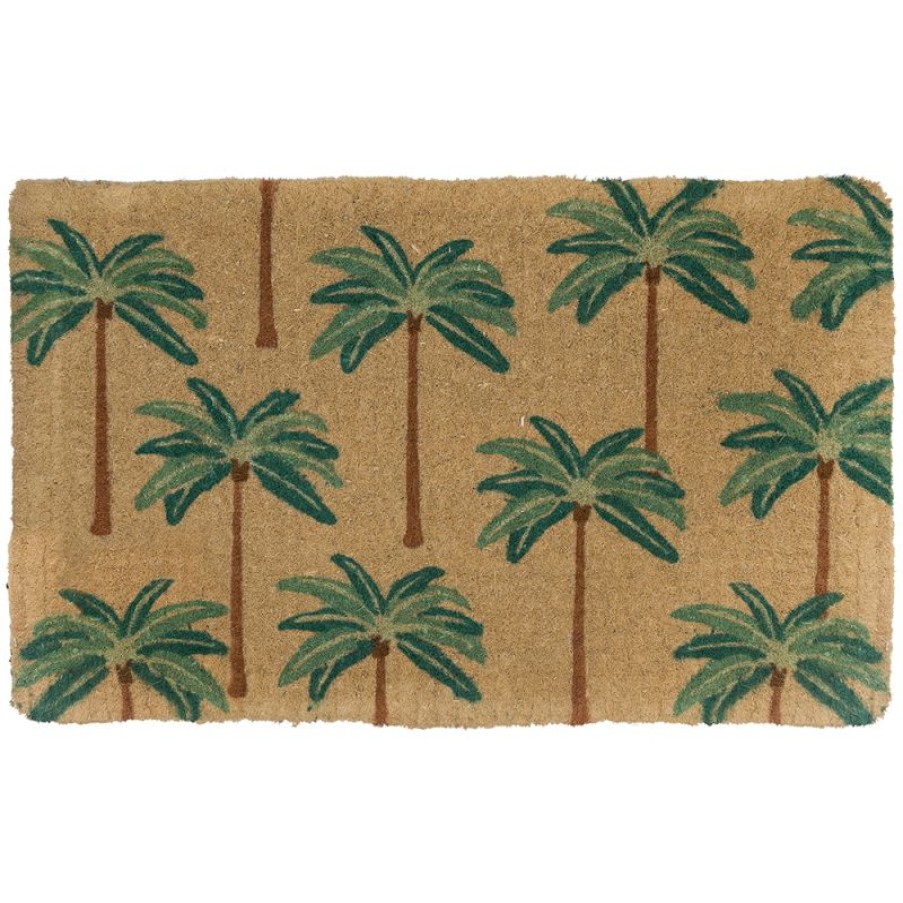 Furnishings * | Doormat Designs Colonial Palms Natural Coir Doormat Promotions