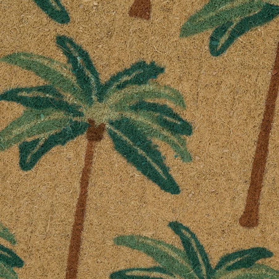 Furnishings * | Doormat Designs Colonial Palms Natural Coir Doormat Promotions