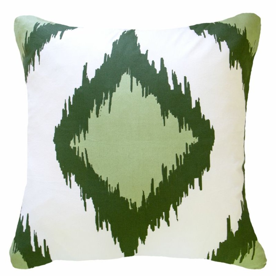 Furnishings * | Bandhini Inner Ikat Solitaire Emerald Cushion 55X55Cm New Collections