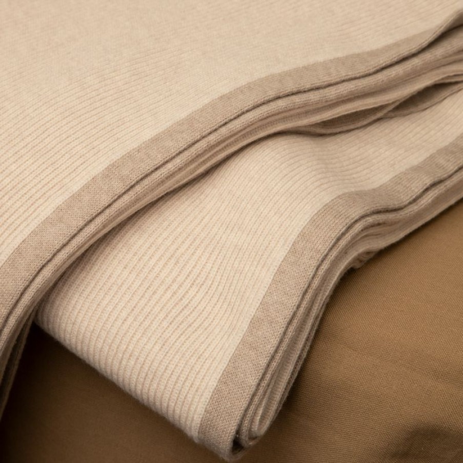 Furnishings * | Bemboka Pure Cotton Frame Throw Wheat/Sand Less Expensive