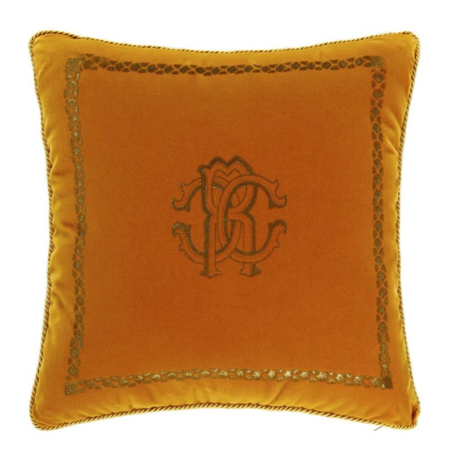 Furnishings * | Roberto Cavalli Venezia Cushion Mustard 40X40Cm Excellent Quality