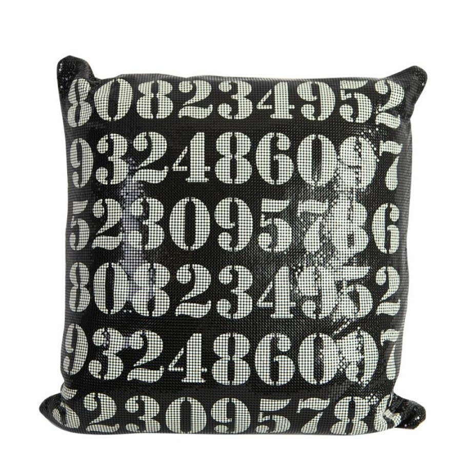 Furnishings * | Cam Numerique Mesh Cushion Noir 37Cm New Arrivals