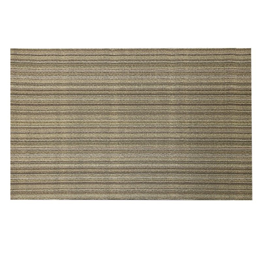 Furnishings * | Chilewich Skinny Stripe Shag Indoor/Outdoor Mat Mushroom New Collections