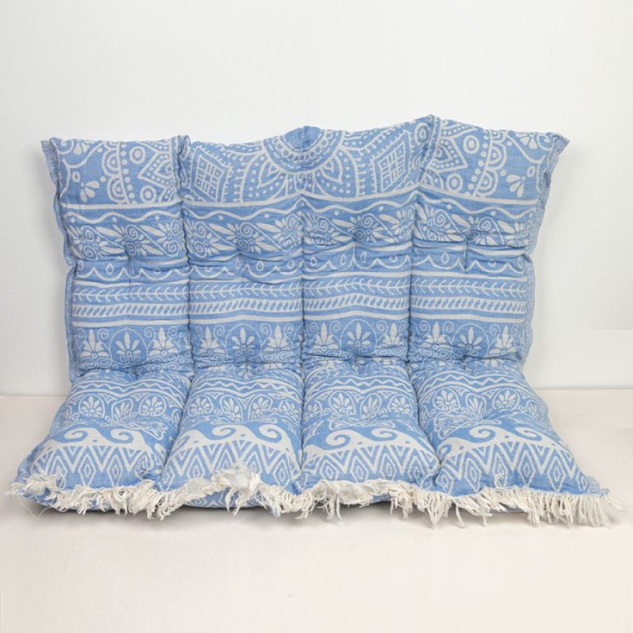 Furnishings * | Aelia Anna Pillow Elliniko Parl Blue 85X85Cm Promotions